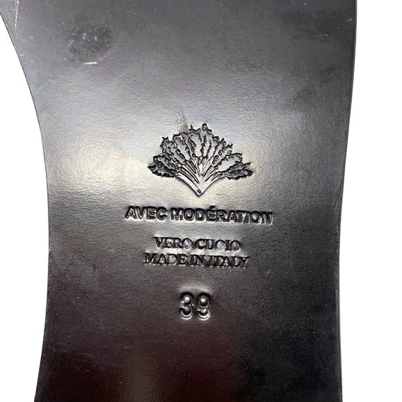 AVEC MODÉRATION Bora Bora Royal Blue Pony Hair Leather Slides - Picture 5 of 11